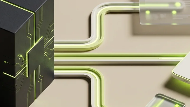 Abstracte Straffe Sites-illustratie bij headless website laten maken: frontends die uit één centrale contentbron gevoed worden
