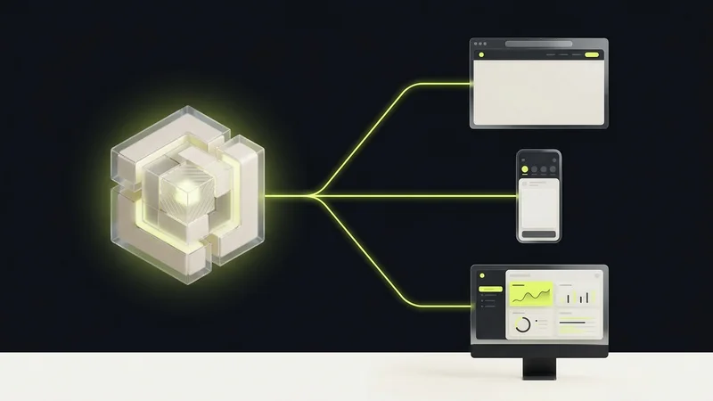 Abstracte Straffe Sites-illustratie bij Wat is een headless CMS en wat zijn de voordelen ervan?